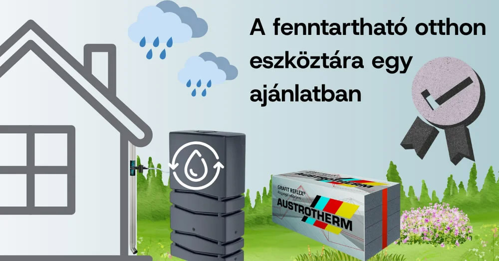 Austrotherm Grafit Reflex grafitos homlokzati hőszigetelő lemez
